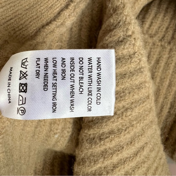 Cult Gaia NWT Akiko Knit Dress Halter Sand Wool Alpaca Open Back Size Small - Picture 9 of 10